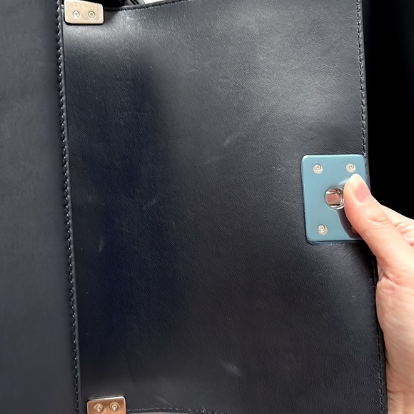 Chanel le boy dark navy with shiny silver hardware, medium size,smooth calfskin - Picture 16 of 16